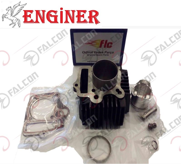 SİLİNDİR PİSTON KOMPLE Q50 DÖKÜM CUB 100 CC