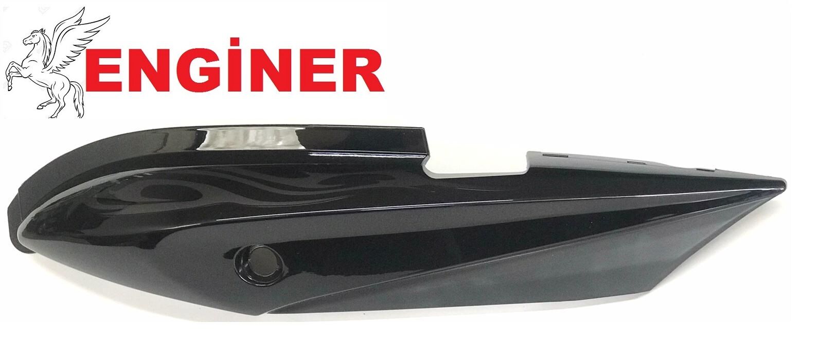 Lifan LF150-2 EM150L  Yan Kapak Arka Sol  ( SİYAH )