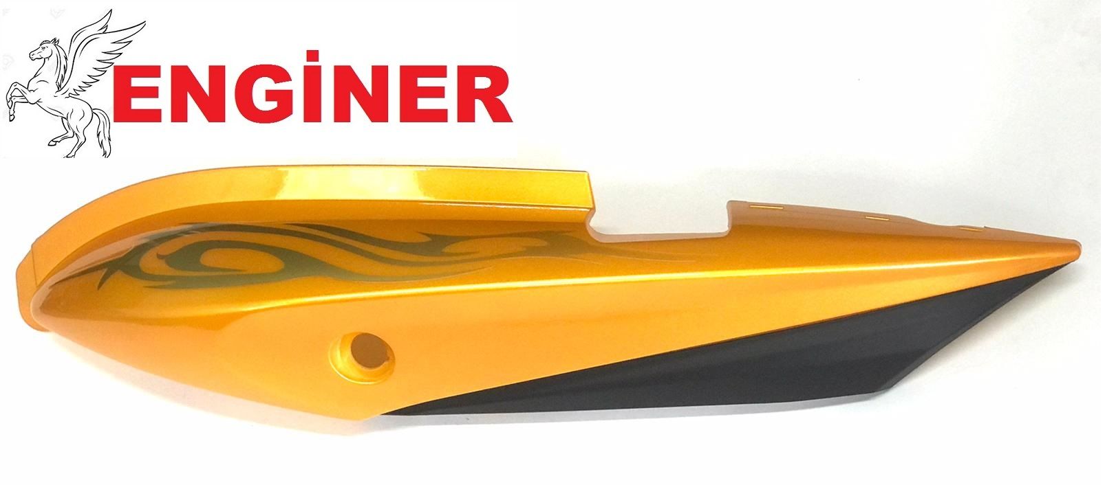 Lifan LF150-2 EM150L  Yan Kapak Arka Sol  (TURUNCU )