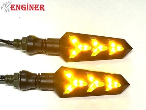 LED SİNYAL Y MODEL (SARI) KAYAR ve AMERİKAN PARK (2 ADET)