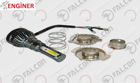 LED XENON FANLI H4/BOSH TİP/H7 UYUMLU BEYAZ 7000 LM