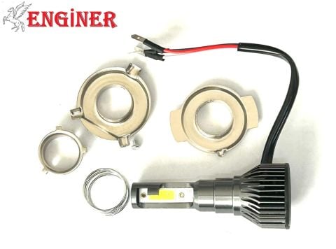 LED XENON FANLI H4/BOSH TİP/H7 UYUMLU BEYAZ 7000 LM