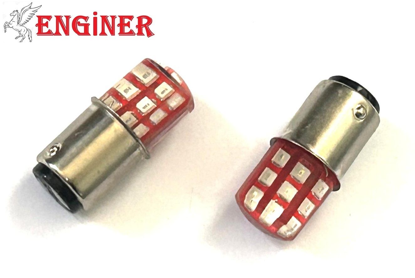 LED STOP AMPULÜ 18 LEDLİ ÇAKARLI KIRMIZI - 2 ADET