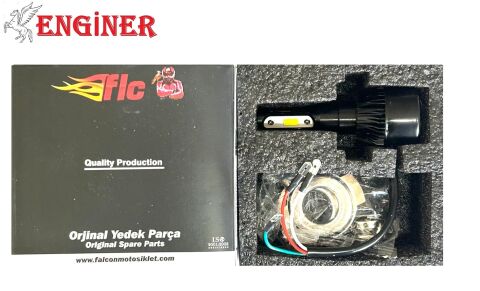 LED XENON FANLI H4/BOSH TİP/H7 UYUMLU BEYAZ/SARI 6500LM